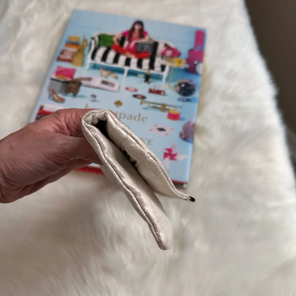 Stella & Dot Silver Mesh Wristlet with Shimmery Finish